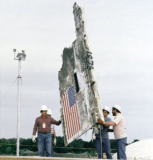 Débris navette Challenger