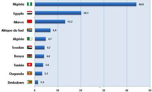 pays africains internet