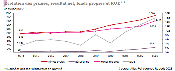 moyen-orient primes résultat net fonds propres ROE