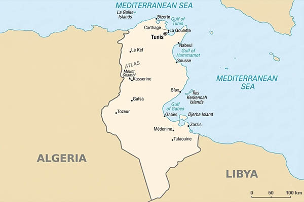 Tunisie carte